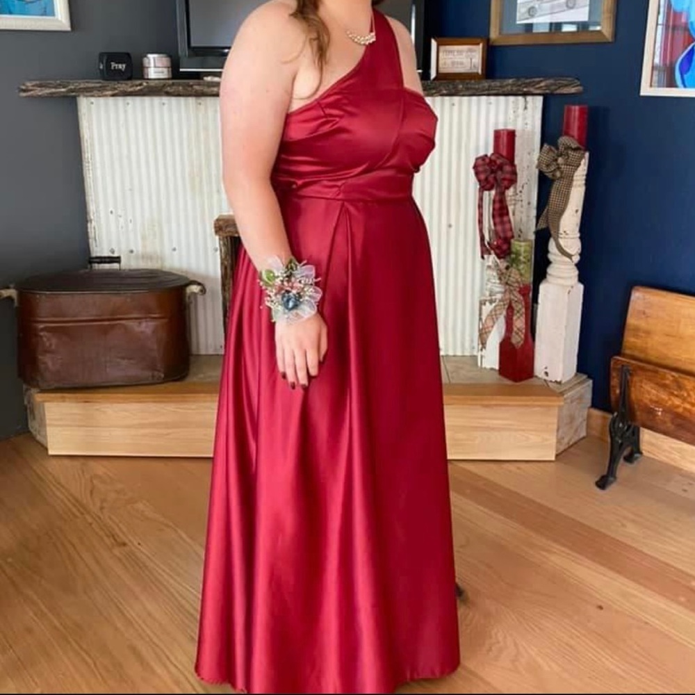 Shein    satin prom dress
